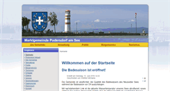 Desktop Screenshot of gemeindepodersdorfamsee.at