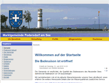 Tablet Screenshot of gemeindepodersdorfamsee.at